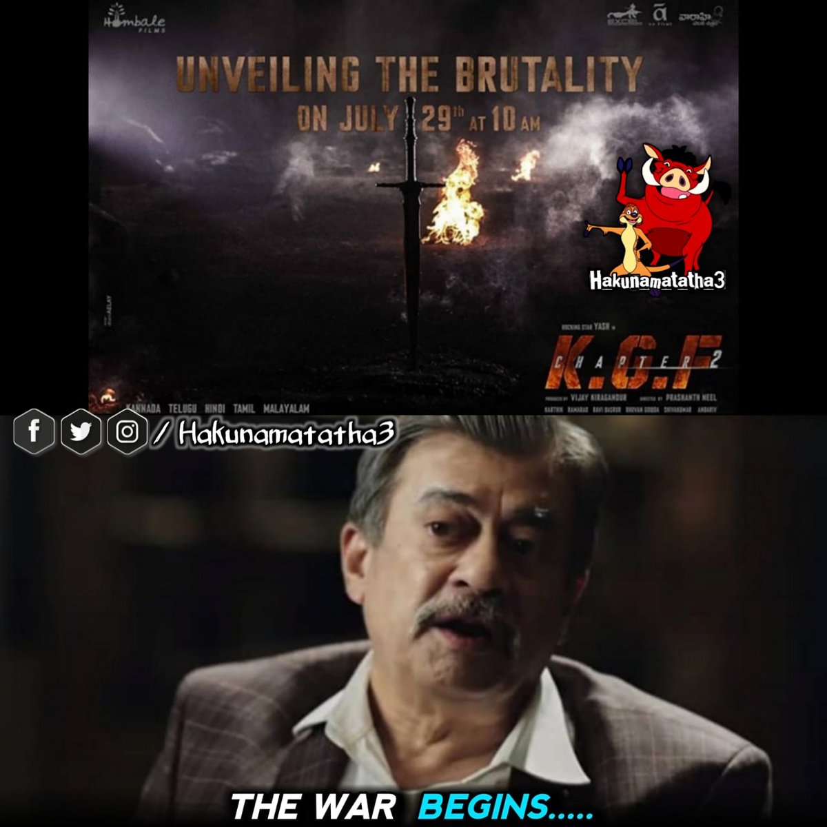 hakunamatataa_3's tweet photo. The War Begins.... π₯π₯π₯
@hakunamatatha3
@TheNameIsYash #KGFChapter2 #KGF2 #KGFChapter2Teaser #KGFTheFilm #KGFChapter2Rise https://t.co/yKgXKzhG9i