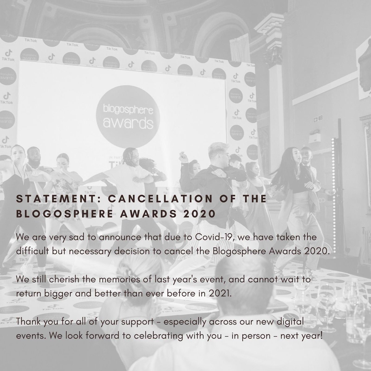 bcreatoruk's tweet photo. ANNOUNCEMENT!
We are very sad to say that we have had to cancel the #BlogosphereAwards2020
Full statement below. Thank you for nominating, your continued support, and we look forward to coming back in 2021. https://t.co/s1LulSvVXs