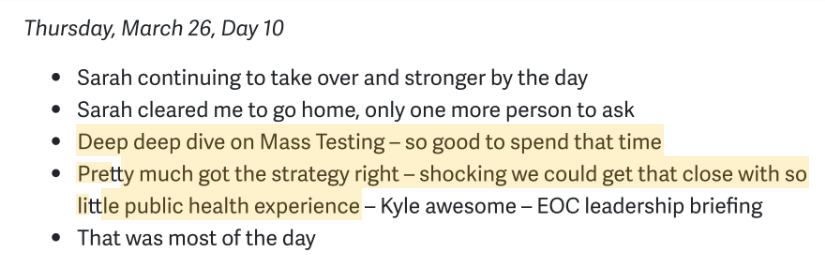 Matt Blumberg, the email marketing exec didn't spend long in Colorado, leaving at the end of March. On one of his last days. Reminder Colorado ranks at or near the bottom in per capita testing in the US.