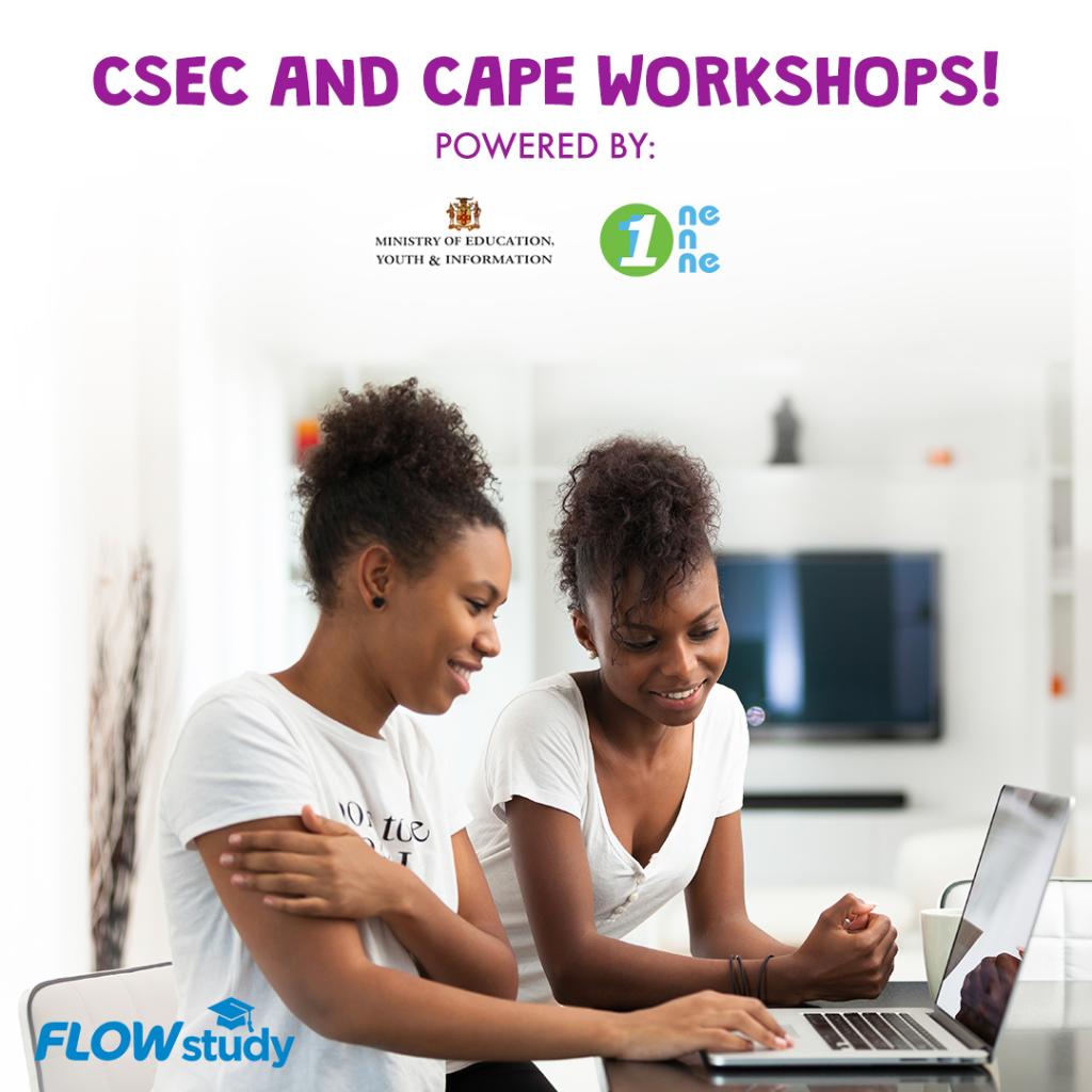 FLOWJamaica's tweet photo. Are you a mentor? Tell your mentee about CSEC and CAPE workshops available at https://t.co/5neEzbdEQ1. #LetsDoThisTogether #FlowStudy https://t.co/pR4V4ZJju3
