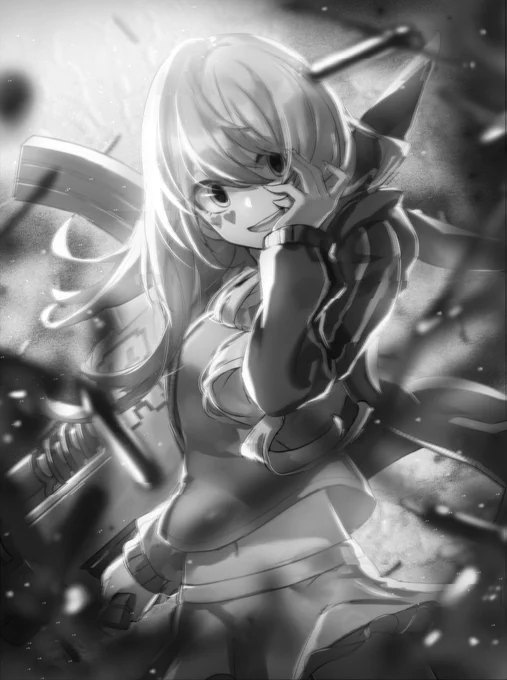#絵をモノクロにするとかっこいい 