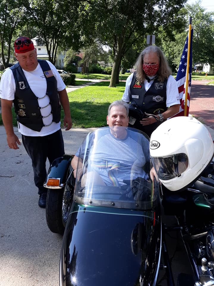 AseraCare's tweet photo. We had the pleasure of presenting Mr. Parker, a #VietnamVeteran, with a #QuiltofValor from Freedom Quilters of Nebraska, a special motorcycle with the #LegionRiders, and a special #WeHonorVeterans ceremony. #AseraCare was honored to be a part of this incredible experience! https://t.co/1SxE7QiVE1