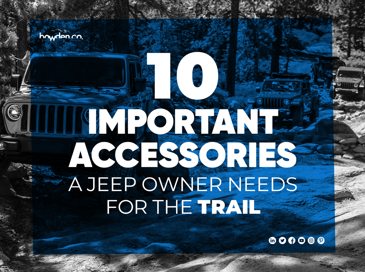 HowdenCo's tweet photo. Check out some of the most popular and useful accessories a new jeep owner needs. 

1. First Aid
2. Tow Ropes
3. D-Rings / Tow Hooks
4. Fire Extinguisher
5. Shovel
6. Hi-Lift Jack 
7. Winch
8. Lighting
9. Sandtrack
10. Recovery Bumper / Rock Crawlers

#jeeptips #jeepnation #jeep https://t.co/G5jQTL6ClA