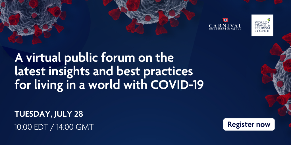 OceanTreksTV's tweet photo. Tomorrow, 7/28, @WTTC & @CarnivalPLC are hosting a virtual scientific summit focused on #COVID & mitigating its spread.
Register for free today to hear from leading #scientists & health experts: https://t.co/3hmaRk5B4O #CovidScienceSummit https://t.co/86tWwnGokb