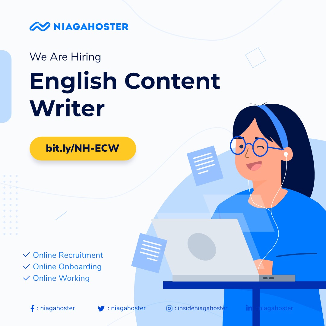 hrdbacot's tweet photo. #Niagahoster is looking for 20 #EnglishContentWriter!
Want to work in #startup culture with flexible working hours, freedom, #developthebest? If you're interested in #IT writing and #WebHosting, this is for you -> https://t.co/oPrNyJlCD2
Check out https://t.co/k47myxHMfD too! https://t.co/osAXBhqVho