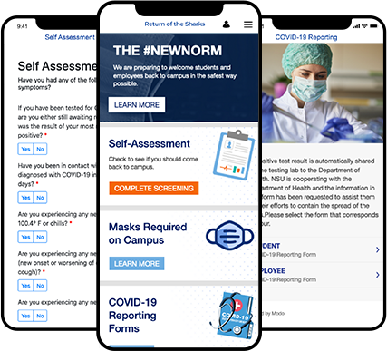 NSUFlorida's tweet photo. Get the latest iSharkMobile app and stay connected to everything NSU has to offer. We've also added quick access to important COVID-19 information, including a self-assessment tool. 

Download today at the App Store or on Google Play. 

Fins Up! #SaferSharks #StoptheSpreadNSU https://t.co/8tmz0eX0Eh
