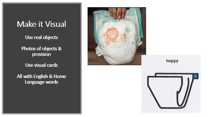 WIGANLEyEP's tweet photo. #EALweek #EALtoptips
Make it visual to help children understand what you are trying to communicate.
For more strategies to help children who have English as an additional language  book on to our EAL course.
@WiganCouncil #EAL #ESOL #EarlyyearsEAL #Earlyyears https://t.co/GfBZOegKCy