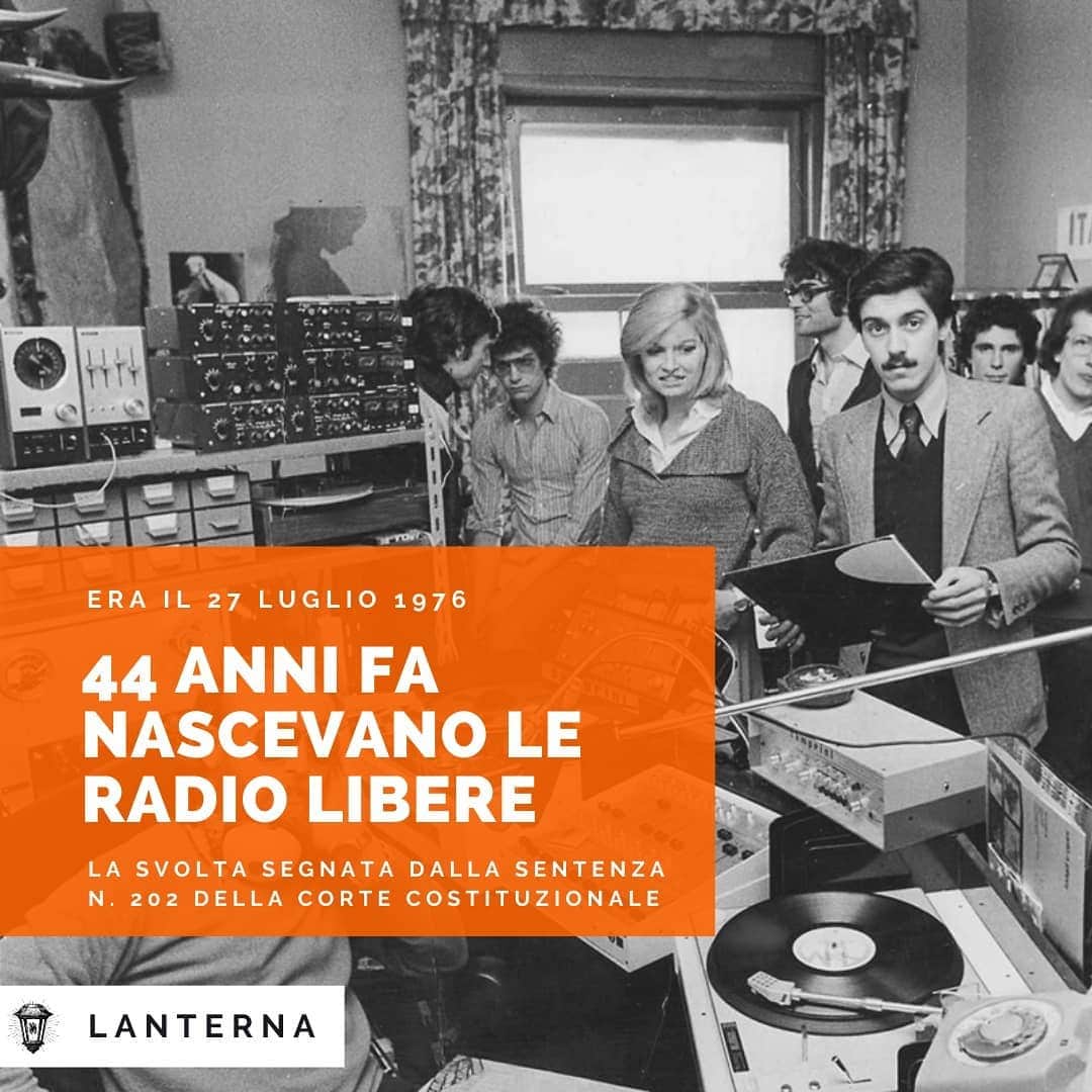 Lanternaweb's tweet photo. 27 luglio 1976, il monopolio della radio di Stato giunge al capolinea. #RadioLibere https://t.co/QMnEerFV8Q