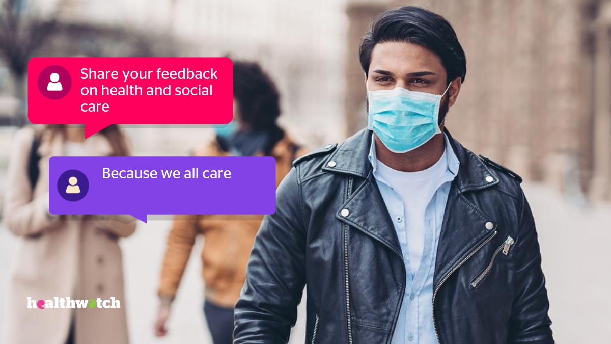 HealthwatchE's tweet photo. We're asking everyone to share their experiences of care since #COVID19... but we haven't had many male respondents. For services to improve, they need to hear from YOU. Spare just five minutes to complete our confidential survey: https://t.co/SFVEVo1PnJ #BecauseWeAllCare 🌈 https://t.co/mDYNKYFRBM