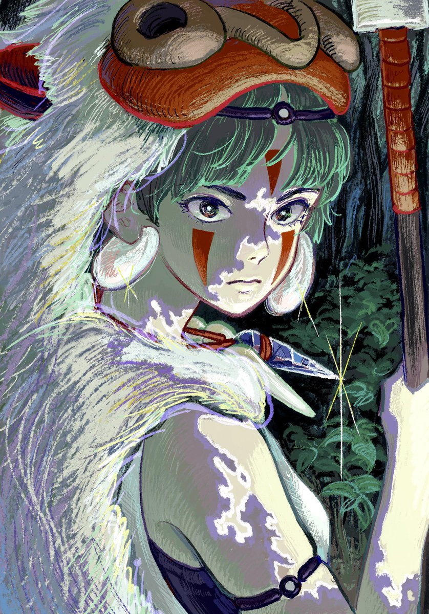 もののけ姫を映画館で観られたので一生の願望がひとつ達成された Aileen アイリンのイラスト