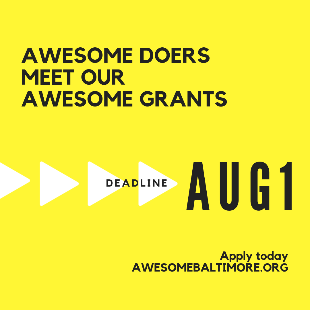 awesomebmo's tweet photo. Next deadline is Saturday, August 1! https://t.co/HC4Qsk2TYC #awesomebmore #mybmore #baltimoregrants #nostringsattached https://t.co/MRLgiyol4f