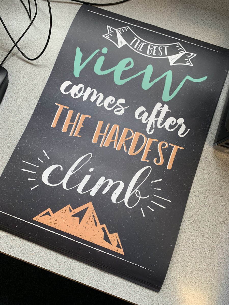 MissMacDonald24's tweet photo. Bringing my love for hillwalking into my classroom today 🥾 love a cheesy motivational quote https://t.co/VVtAkWFAY2