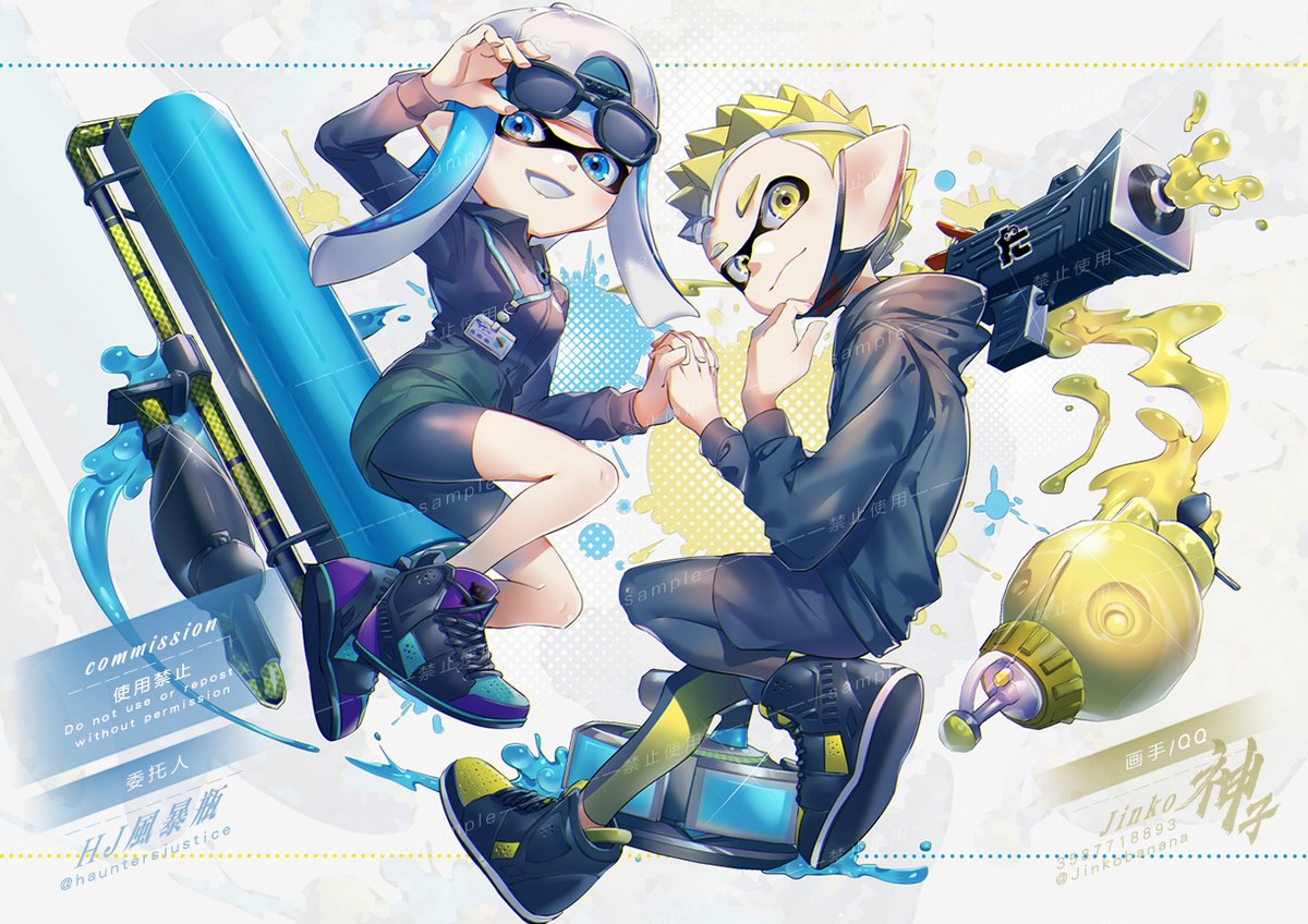 Jinkoika's tweet image. Commission 💙💛