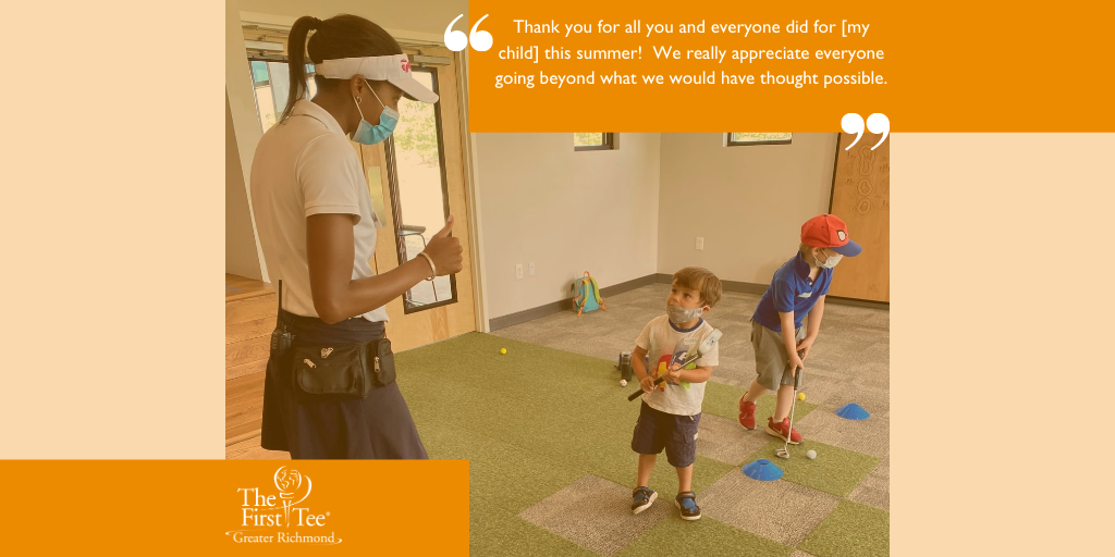 firstteeRVA's tweet photo. Summer camps are FULL! Thank you to everyone who participated with us this summer - we value your feedback and are grateful for your support. Stay tuned for our plan for fall 2020! #firstteerva #playgolfrva #juniorgolf @thefirsttee https://t.co/tv0jmKUyA9