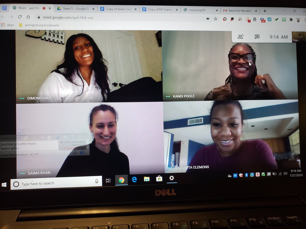 TeachingMarine's tweet photo. Our first breakout session of the #newhireblendedlearning! Getting to learn all about each other. @kandi_poole @SpringISD_Curr @SpringISD @DueittEagles https://t.co/CAuoASU8yK