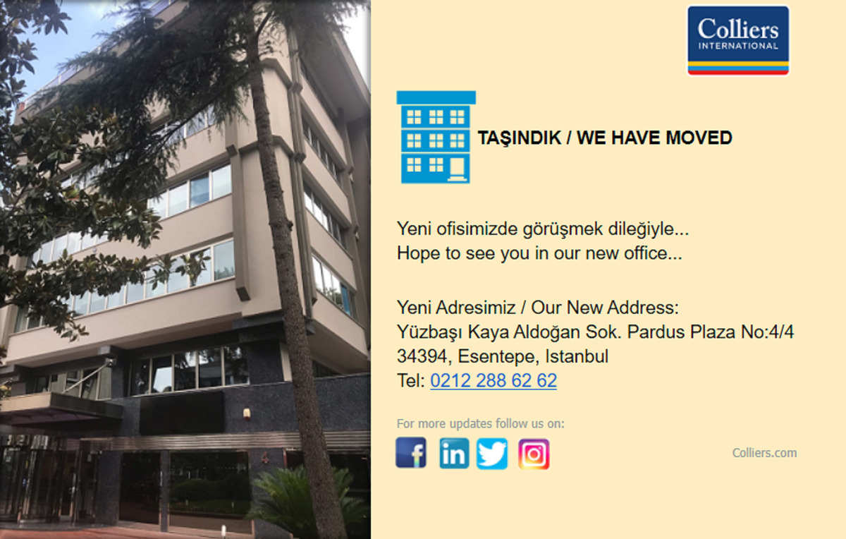 ColliersTurkey's tweet image. #Taşındık! Yeni ofisimizde görüşmek dileğiyle..
#WeHaveMoved! Hope to see you in our new #office