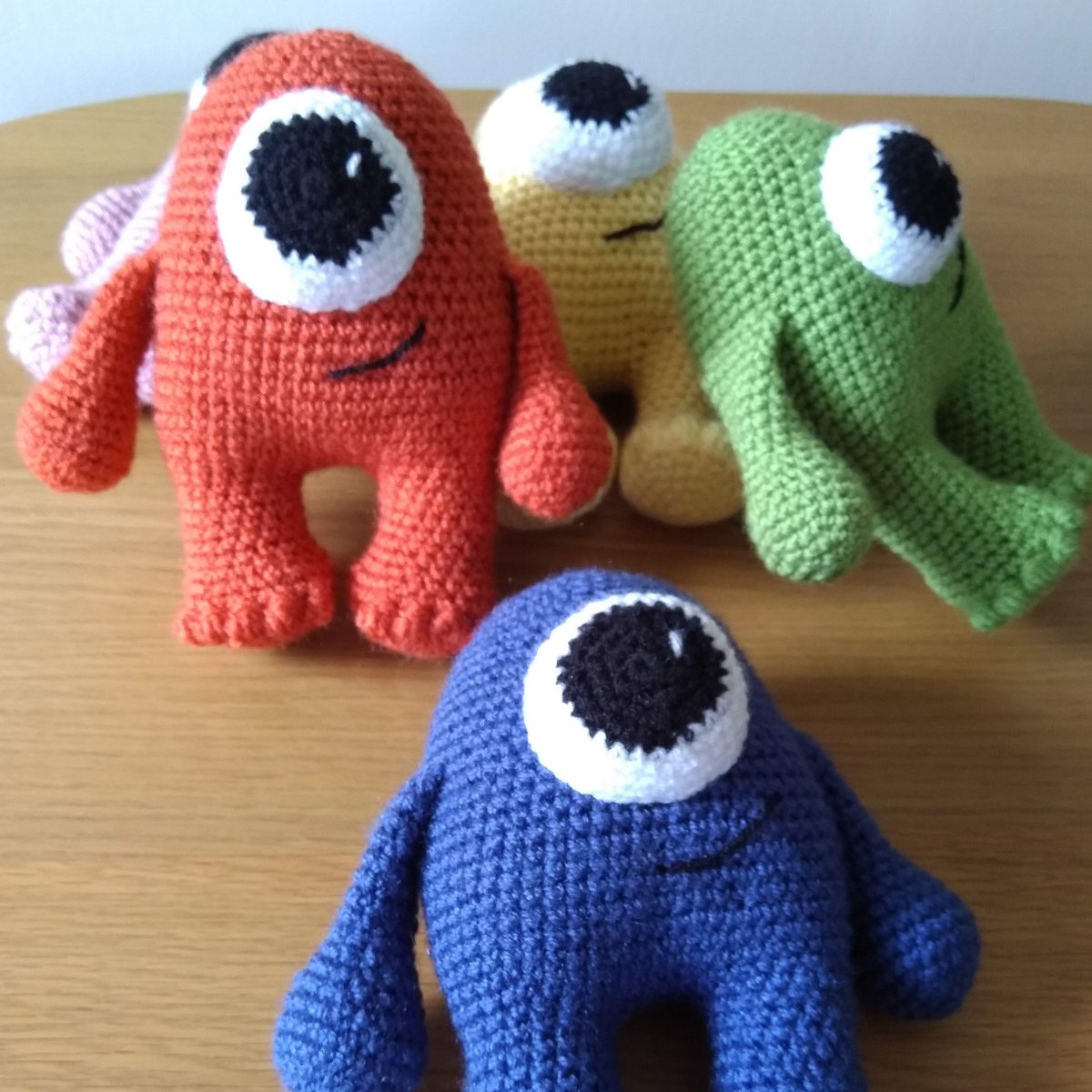 Yarn2Sew's tweet photo. So pleased with how these guys turned out, and so proud of having the pattern in our Etsy shop 💙💛
Will be fun increasing the cute monster family with different monsters 😊
What colour would you choose if you were to make one? 🙃
#craftingweekend #handmade #crochet https://t.co/a5utsuijKR