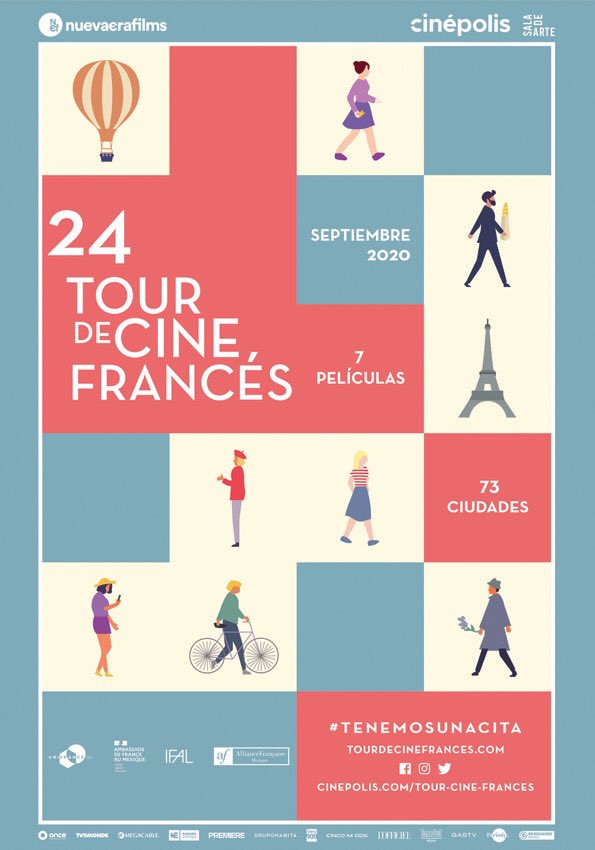 tourcinefrances's tweet photo. ¡Con ustedes nuestra imagen 2020 del Tour de Cine Francés!

#Tenemosunacita con #Uncinediferente @SaladeArtecine @nuevaerafilms https://t.co/YWuYn4xqNl