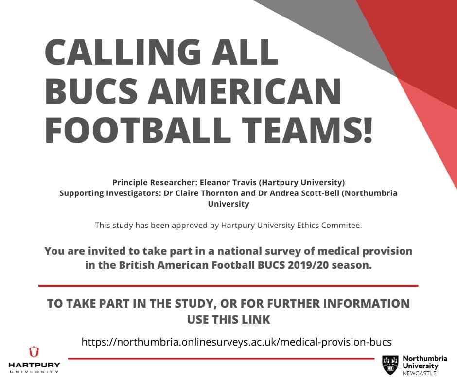 ElliePST's tweet photo. Calling all @BUCSsport American Football teams 🏈 
You are invited to take part in the below study which takes approximately 5 minutes to complete ⬇️ 📝 
Please share with your HC/committee! 

https://t.co/jDJV3M1Xrx 

@BAFAOfficial @BAFCAOfficial #UniBall #BAFA https://t.co/TmF2e4NJqb
