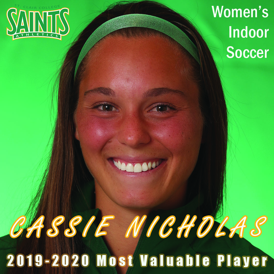 stclairsaints1's tweet photo. Congrats to our @StClairCollege Women's Indoor Soccer Team Award Winners for the 2019-20 Season...@ppsportsvideo @STCLAIRALUMNI https://t.co/C3oyXQX20P