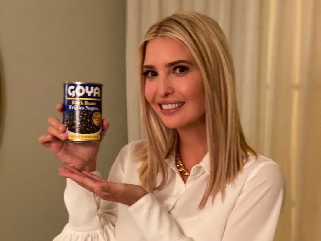 SadlyCatless's tweet photo. A can of beans and violation of the emoluments clause #MyBestPartnerInLifeIs https://t.co/pHb3o8TJMO