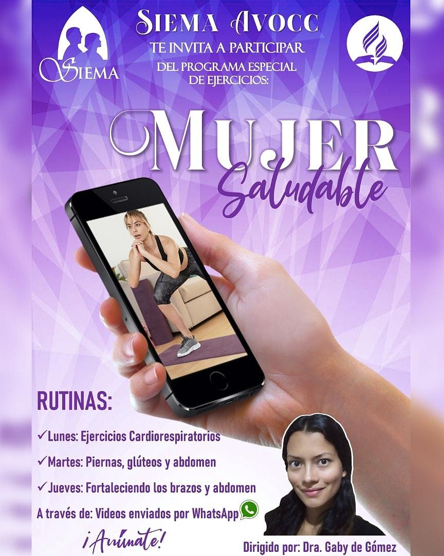 avoccidental's tweet photo. ⚠️Atención 📣Damas de la #AVOC ⚠️.
.
⏩🏃🏻♀️🏃🏽♀️🏋🏻♀️🤸🏼♀️🤳🏻El Departamento de Siema hace la Invitación al Programa de Ejercicios "Mujer Saludable 💜" a través de WhatsApp 🤳🏻🤳🏽
➡️Dias 📆:
Lunes 27 de Julio 🏃🏻♀️💜
Martes 28 de Julio 🏋🏻♀️💜
Jueves 30 de Julio 💪🏻💜
#SiemaAVOC #MujerSaludable https://t.co/F6SCevWfuo
