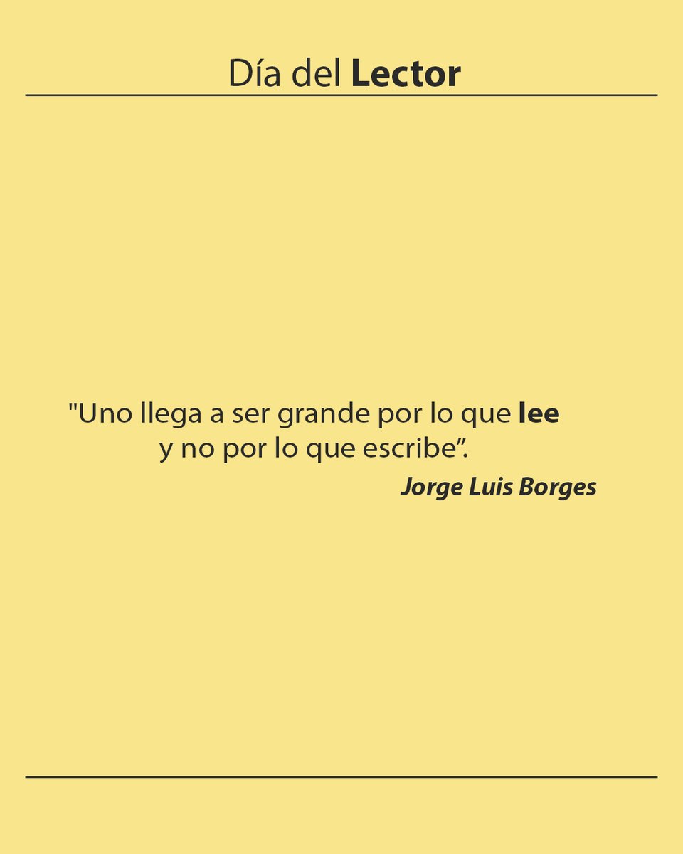 UCESVirtual's tweet photo. Hoy recordamos el nacimiento de Jorge luis Borges y celebramos, también, el día del lector.
Deslizá y conocé 3 frases de este escritor acerca de los libros y la lectura.
¿Cuál es tu frase favorita?
.
.
#UCESVirtual #Borges #Diadellector https://t.co/TNw3IOkCAd