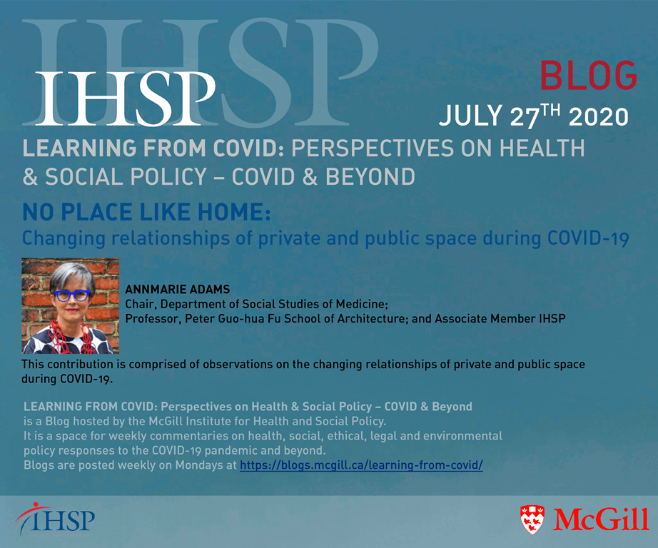 IhspBlog's tweet photo. Our relationship with our home and workspace have changed since #COVID19! How so? Read @AdamsAnnmarie's post "No Place Like Home" on the newest @ihsp_mcgill blog at https://t.co/z6iYbDtQvu https://t.co/cNfcTXzj9a
