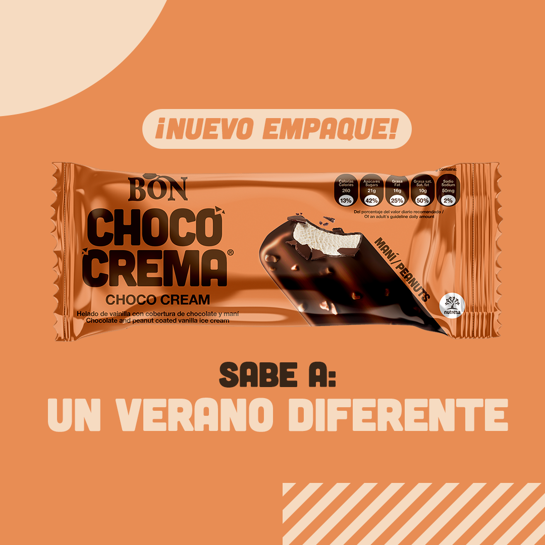 BONHELADOS's tweet photo. ¡Conoce el sabor de un verano diferente en tu nuevo empaque de #ChocoCrema maní! 🤩 #HeladosBonRD https://t.co/FEE4NzgZBd