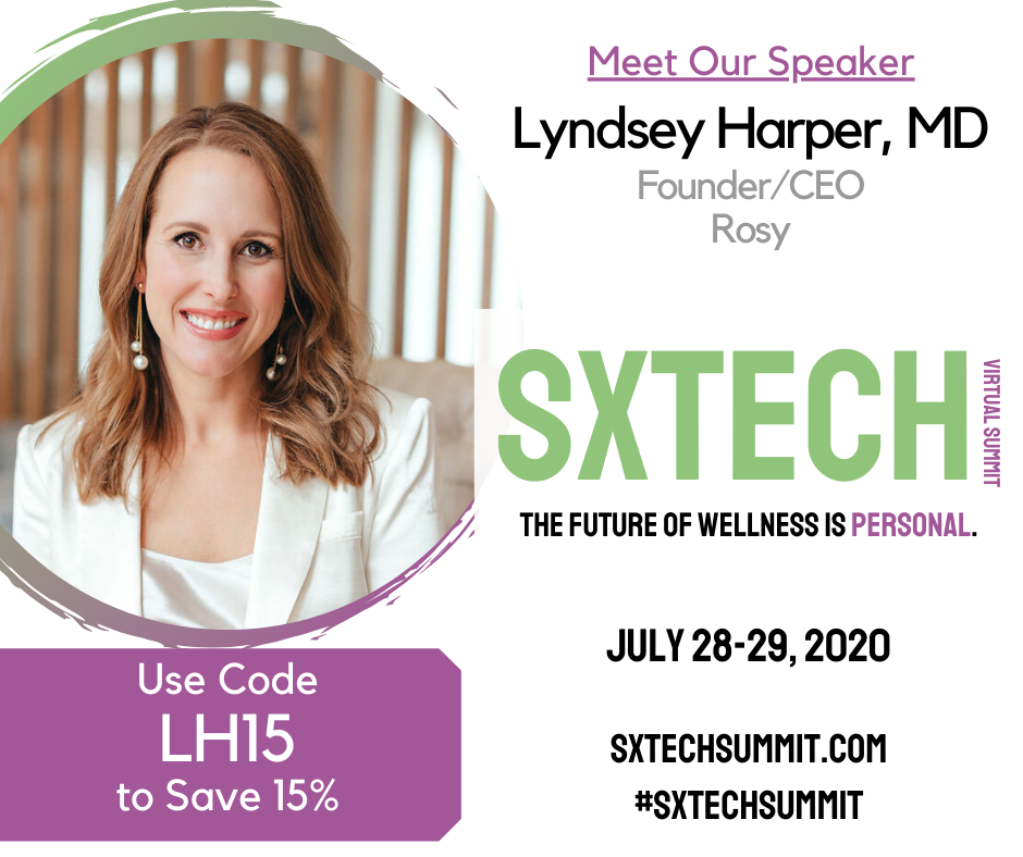 Meet_Rosy's tweet photo. Rosy Founder, Lyndsey Harper, MD (@babymamadoctor) is speaking on the SXTech Virtual Summit panel along with industry experts from@LoraDiCarlo_HQ, @MedicalMorari, @unboundbabes and @Playboy. This impressive line-up is a can't miss! Register - https://t.co/6vRJSL20ZO #sxtechsummit https://t.co/1bh6oXAZKm