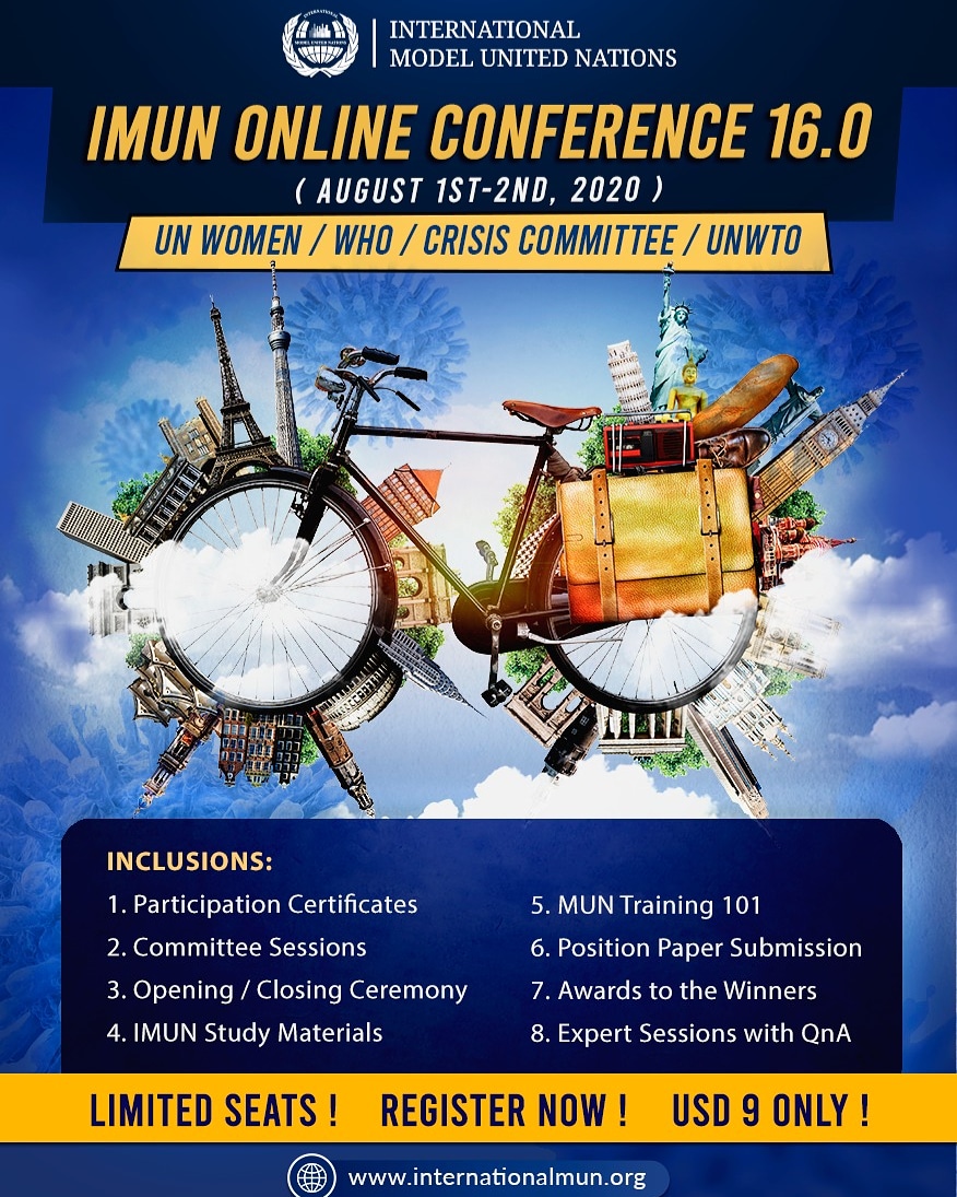 SanjanaDayal4's tweet photo. #InternationalMUN #mun #imun #modelunitednations #imun2020 #youth #globalopportunity #opportunity #conference #international #internationalconference #diplomacy #leaders #youngleaders #unitednations #un #munconference #online #onlineconference #onlinemun #webinar #virtualmun https://t.co/ebwPjp5n5O