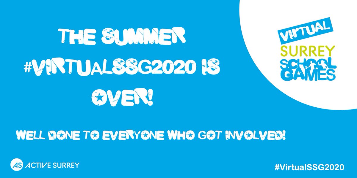 ActiveSchoolsAS's tweet photo. The Virtual Surrey School Games is over for this academic year. We had over 2500 entries from nearly 60 schools across Surrey. Thank you to everyone for taking part ๐. Champions will be crowned in September when the Autumn Term programme is released! #VirtualSSG2020 https://t.co/ZgXNUs1anS