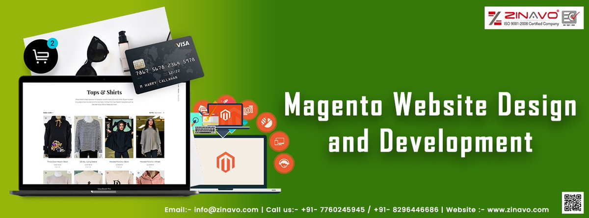 Zinavogroup's tweet image. Zinavo provides professional Magento web design and development services in Bangalore.We are a team of experienced Magento Developers and we can design and build an eCommerce website that grows your sales and improves customer retention.
#zinavo #magento #magentowebdevelopment