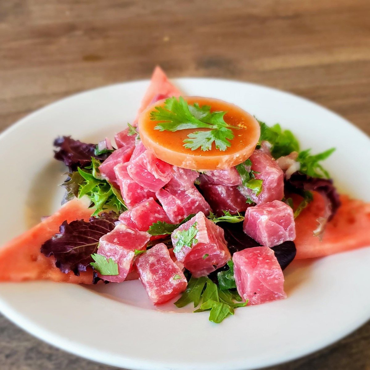 Lyman Orchards (@lymanorchards) on Twitter photo The 1741 Pub and Grill here at <a href="/lymangolf/">Lyman Orchards Golf</a> has new apps on their menu! Add a splash of color to your life with our beautiful and impeccably plated (and delicious!) Gulf Tuna Crudo!
Gulf Tuna Crudo-
With Sriracha Ice and Lime Crema The 1741 Pub and Grill here at <a href="/lymangolf/">Lyman Orchards Golf</a> has new apps on their menu! Add a splash of color to your life with our beautiful and impeccably plated (and delicious!) Gulf Tuna Crudo!
Gulf Tuna Crudo-
With Sriracha Ice and Lime Crema