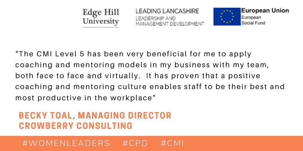 We are loving all the great feedback from our fully-funded, online CMI qualifications.   Places still available over the summer, apply here bit.ly/3jJdvCa
