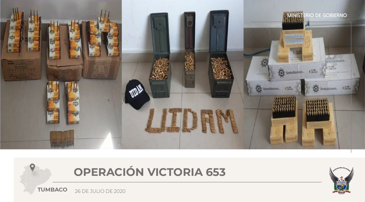 mariapaularomo's tweet photo. 🚨 Tras un operativo en #Tumbaco, la Unidad de Delitos con Armas, de la @PoliciaEcuador, detuvo a Carlos Miguel D.M. con 2 pistolas, 1 fusil, alimentadoras y más de 9 500 municiones.

En este momento, se desarrolla la audiencia de flagrancia.
#CombateAlDelito https://t.co/SBiatsXTiX
