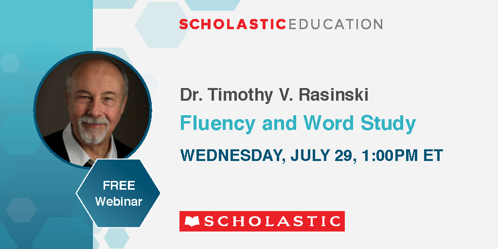 TimRasinski1's tweet photo. Free 1 hour webinar on Word Study and Fluency --   Register at https://t.co/i0Q5QniaU1 https://t.co/jPB63FsHPG