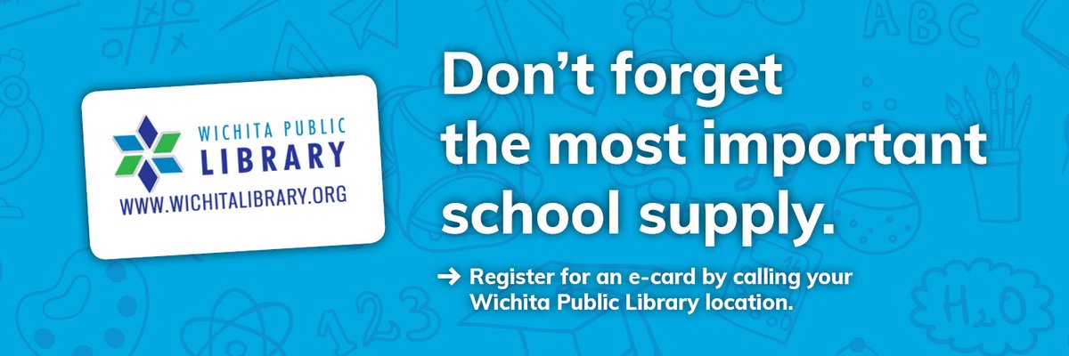 Make sure your student registers for a library card or e-card before the school year begins to gain access to e-books, e-audiobooks and online databases.