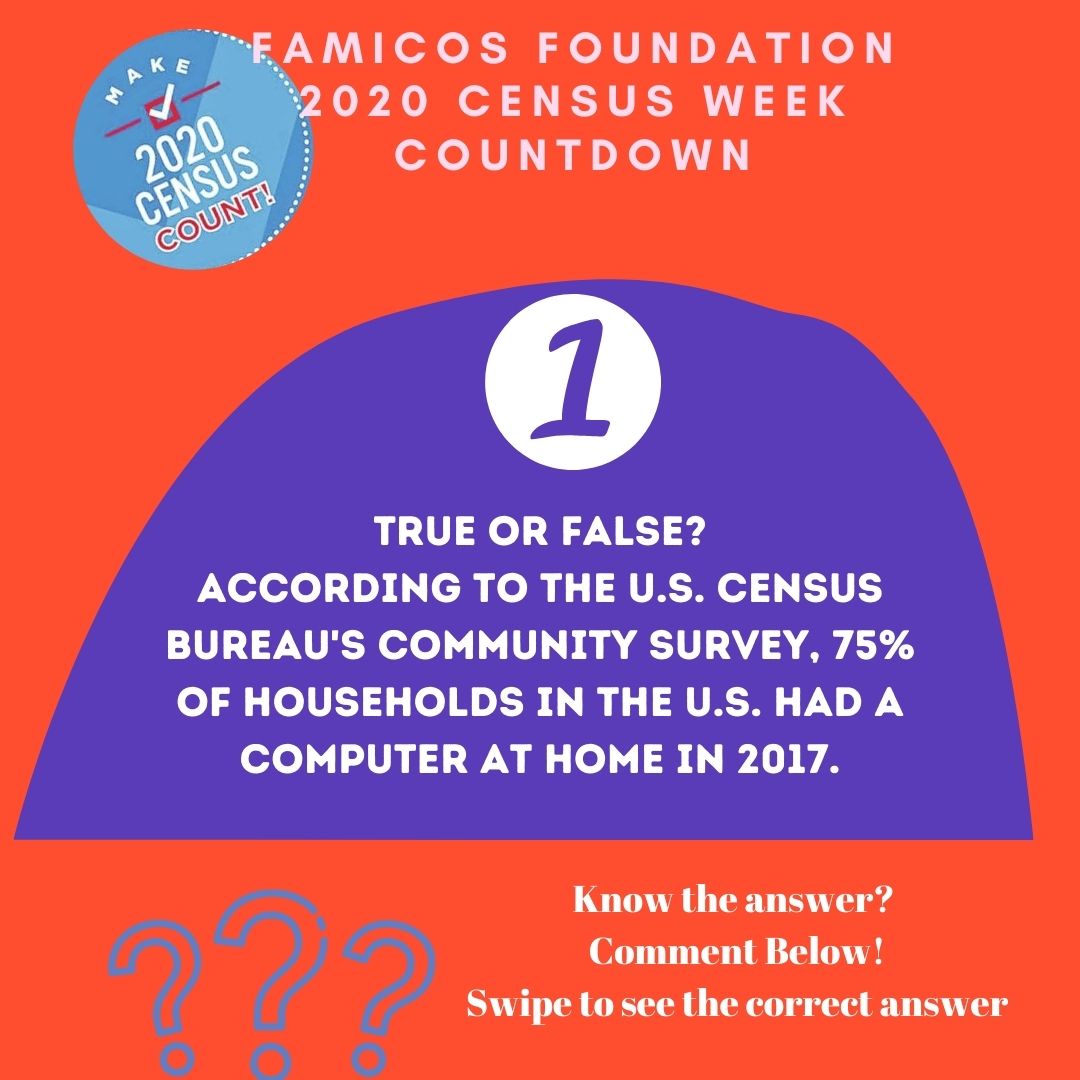 Famicos's tweet image. Virtual Block Party Day! Take a guess at this true or false question then join us on ig or facebook for our Virtual Block Party! #CompleteCountCle #Census2020