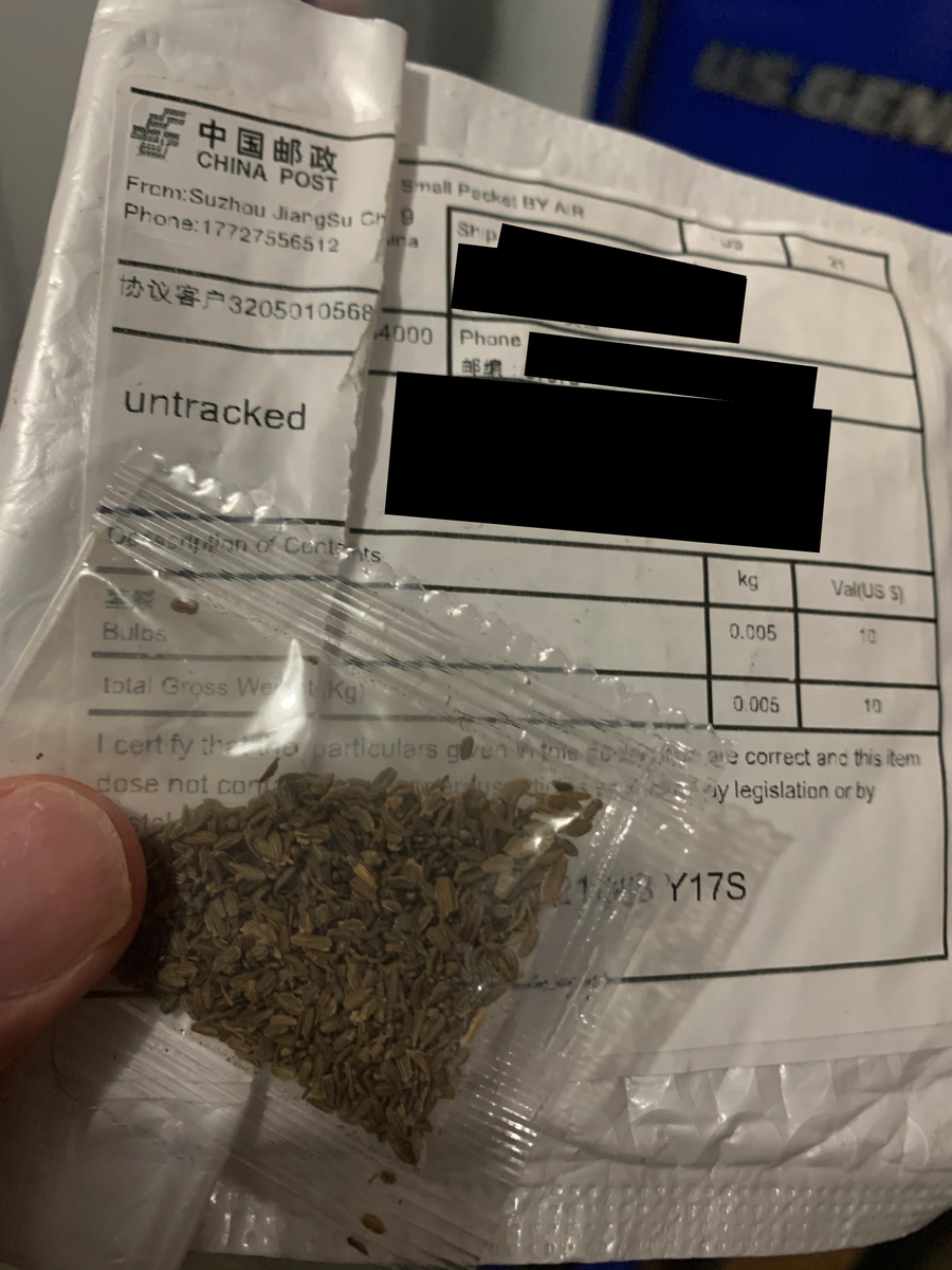 TNAgriculture's tweet photo. If you receive seeds in the mail that you did not order, do not plant them. We are working with @USDA_APHIS to determine what should be done with these seeds. Double bag and hang onto them until we know more. And report to https://t.co/mcPSHYvqiA https://t.co/okd8rZ11BB