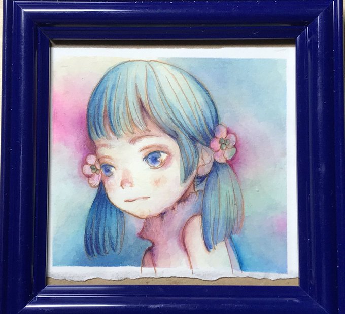 1枚目ミジェロ水彩、エコライン、色鉛筆 完成
2枚目ミジェロ水彩 水干絵具 岩絵具 アルシュ 途中
4枚目ミジェロ、水干絵具、岩絵具青口白緑用のラフ

スランプなので元々持っていた水干と
1色だけ買った岩絵具を試してみることに
膠はパステルみたいで相性良い
日本画もどき😅
おやすみなさい😴 