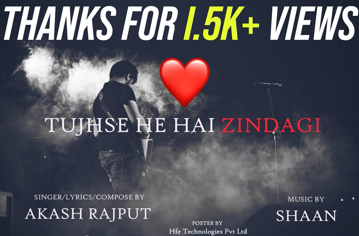 ErPrince88's tweet photo. 1.5k+views for “Tujhse He Hai Zindagi”
Thank you guys for showing so much love and support ❤️❤️ #music #muisclover #musicvideo #musician #muisclife #ambala #ambalawale #ambalawale👑🎬🎥 #bollywood #bollywooddance #bollywoodsongs #bollywoodmovies #bollywoodstyle #bollywoodsongs https://t.co/bXaF6wDU95
