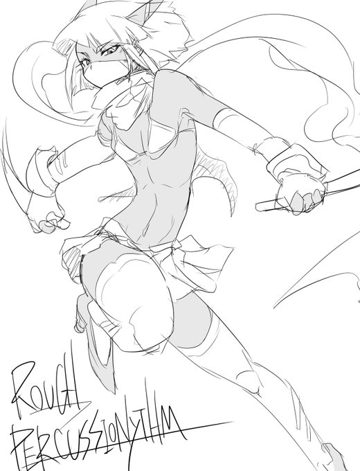 昨日の子を掘り下げようと模索中!エッチにするつもりがカッコよくしちゃってて草。 