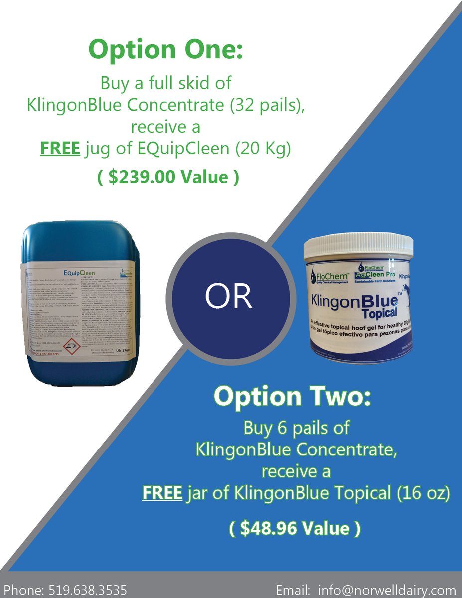 NorwellDairy's tweet photo. Now is the perfect time to treat your girls. Healthy hooves for them -  and an added bonus at purchase for you. It is a win-win! @AgCleen @KlingonBlue #dairydonewell #dairyfarming #ontag #dairy #dairycows #hoofhealth #winwin https://t.co/mWc92XxsqZ