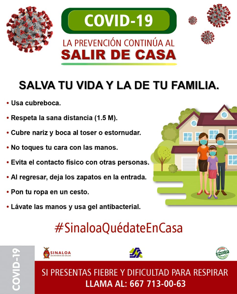 EEncinas_Dr's tweet photo. #lunesderecomendaciones y que mejor que la de cuidarnos.. recuerden, si tienen que salir hay que cuidarnos. Pero si se puede #SinaloaQuédateEnCasa #FelizInicioDeSemana https://t.co/3e4S6aIfVK