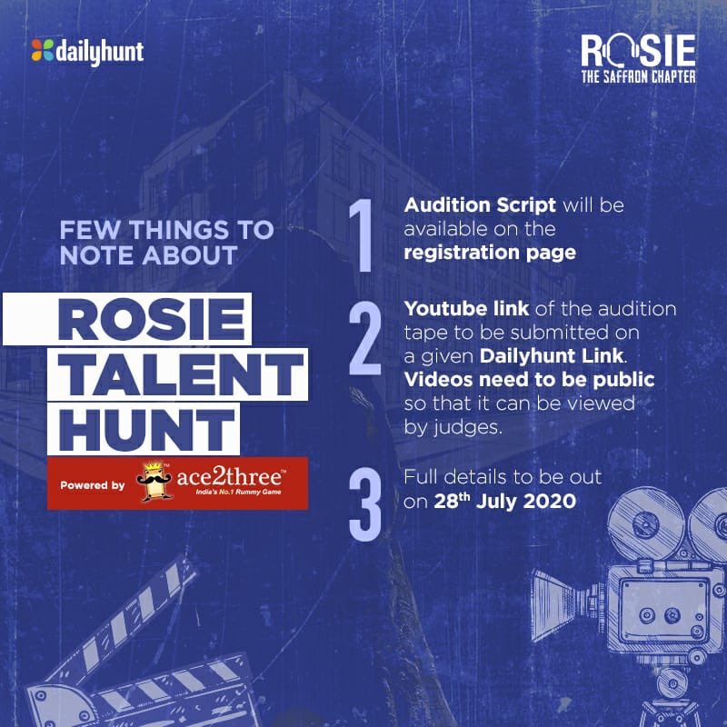 RosieIsComing's tweet photo. #RosieTalentHunt to begin soon!
But before that, here are some things for you to keep in mind. More details out by tomorrow!
#ProminentRole #1DayToGo #AuditionLinkOnDailyhunt
@vivekoberoi #PrernaVArora @mishravishal @girishjohar @IKussum @mandiraa_ent @DailyhuntApp https://t.co/g0dN2uzwyL