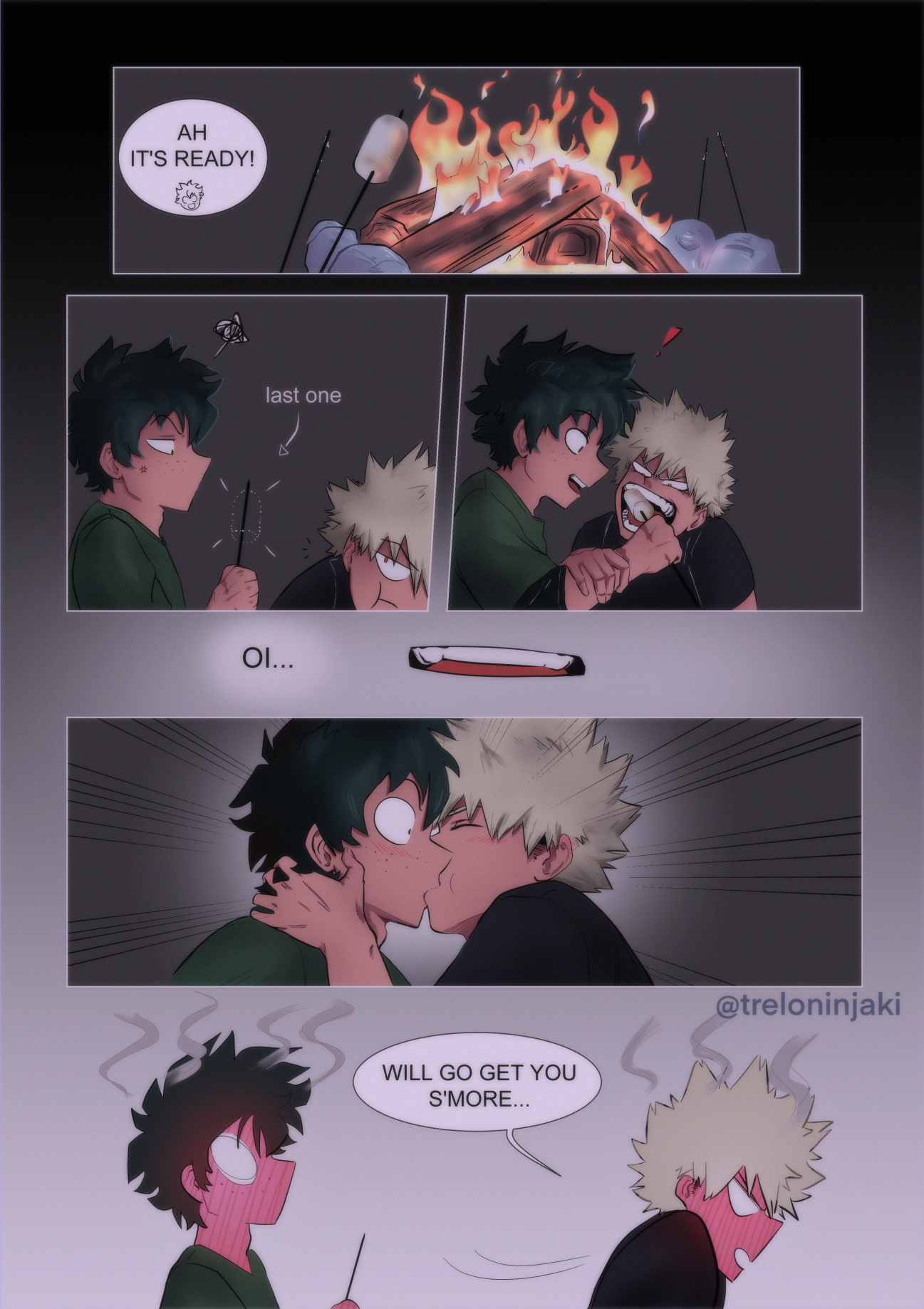 day 7 - Bonfires & S'mores of #TwinStarsWeek2020 #bakudeku #bkdk h...