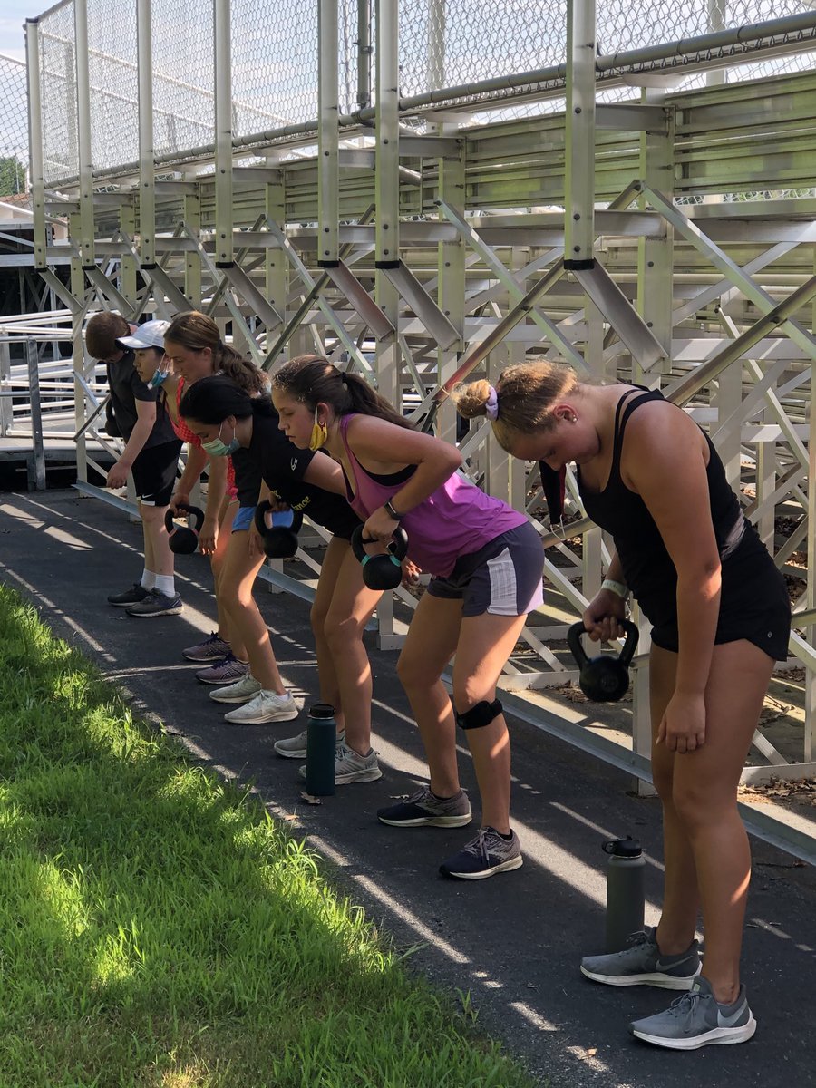 XC_Project's tweet photo. Yes we beat the heat this morning. A solid hill workout followed by 2-3 strength sessions. Two groups participated in our good form running video station. A great start to the 2nd half of our program. #hillday #strength #KBchallenge https://t.co/EaV7mWME0M