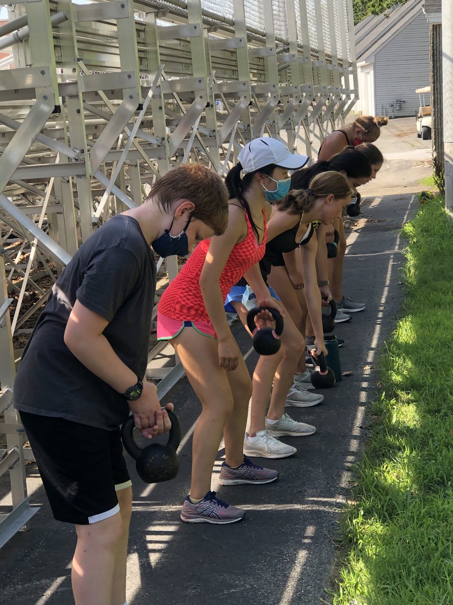 XC_Project's tweet photo. Yes we beat the heat this morning. A solid hill workout followed by 2-3 strength sessions. Two groups participated in our good form running video station. A great start to the 2nd half of our program. #hillday #strength #KBchallenge https://t.co/EaV7mWME0M