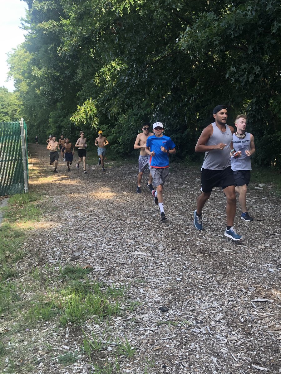 XC_Project's tweet photo. Yes we beat the heat this morning. A solid hill workout followed by 2-3 strength sessions. Two groups participated in our good form running video station. A great start to the 2nd half of our program. #hillday #strength #KBchallenge https://t.co/EaV7mWME0M